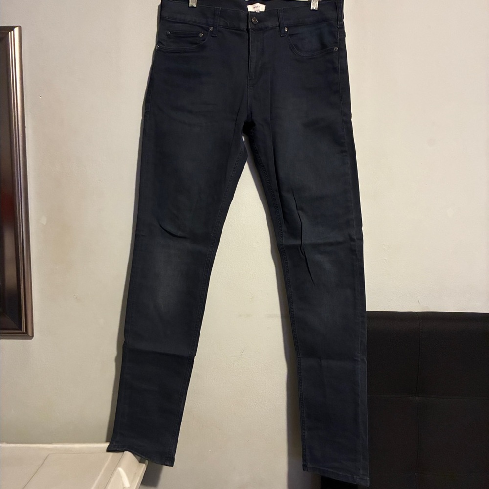 Reiss Men's Slim Straight Jeans in Dark Blue